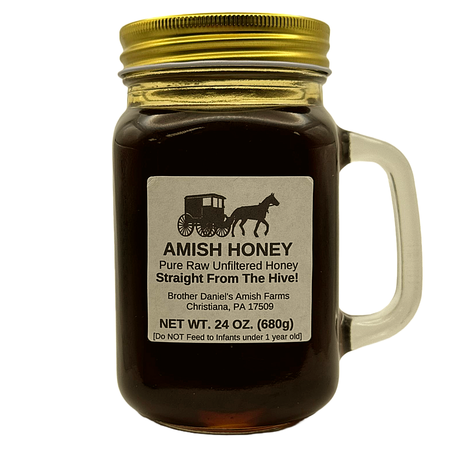 Raw Unfiltered Amish Honey 24oz